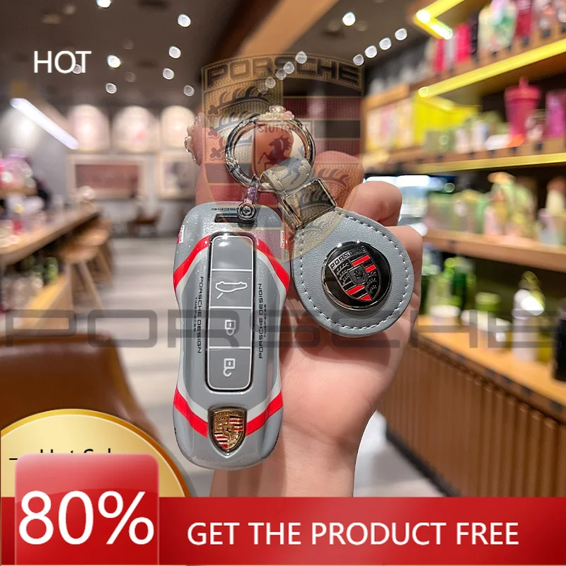 

Porsche Car Sticker 2025 New Fashion Styling Car Key Case Cover Protect For Porsche Panamera Cayenne 971 911 9YA Macan Boxster 3