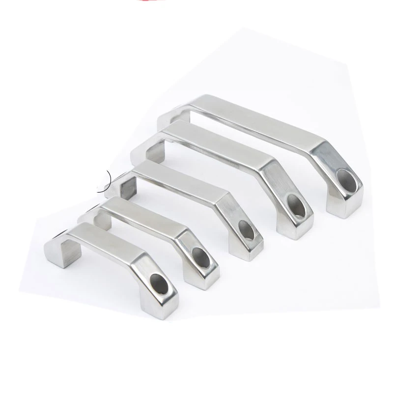 

Solid Precision Cast 304 Stainless Steel Bow Shaped Large Handle Exposed Heavy Equipment Door Handle Square And Angular Bridge