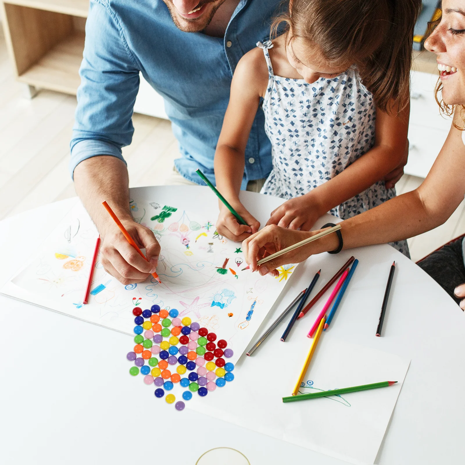 ลูกปัดเกมจิ๋ว 80 ชิ้น ลูกบอลพลาสติกหลากสี สำหรับเปลี่ยนในเกมตัวต่อบนโต๊ะ เสริมสร้างพัฒนาการด้านตรรกะและการเรียนรู้ ฝึกทักษะการเคลื่อนไหวที่ละเอียด