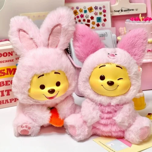 Disney Winnie The Pooh Pesta Nakal Vinil Kotak Buta Mewah Liontin Tas Beruang Pooh Kotak Misteri Hadiah Model Mainan Kejutan Boneka Lucu