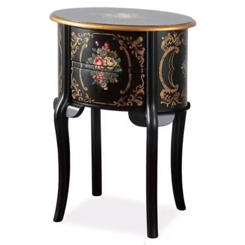 

American side living room, painted solid wood small corner European sofa side bedside cabinet