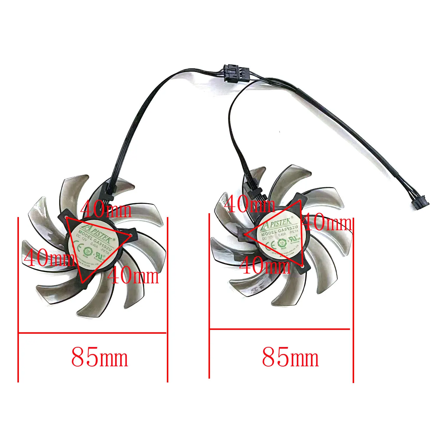 Brand new 85MM 4PIN GA91S2U GTX1070 1070TI GPU fan suitable for Maxxuan GeForce GTX1060 1070 1070ti Giant OC graphics card