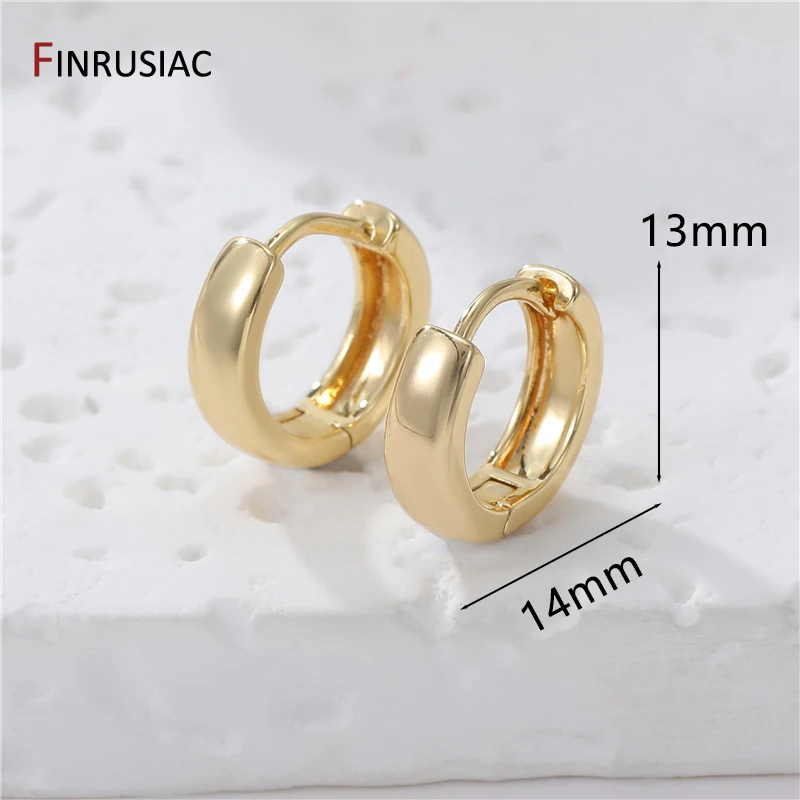 2023 neue Einfache Messing Vergoldet Creolen Für Frauen Trendy Runde Kreis Unisex Ohrring Partei Schmuck – Detail 4