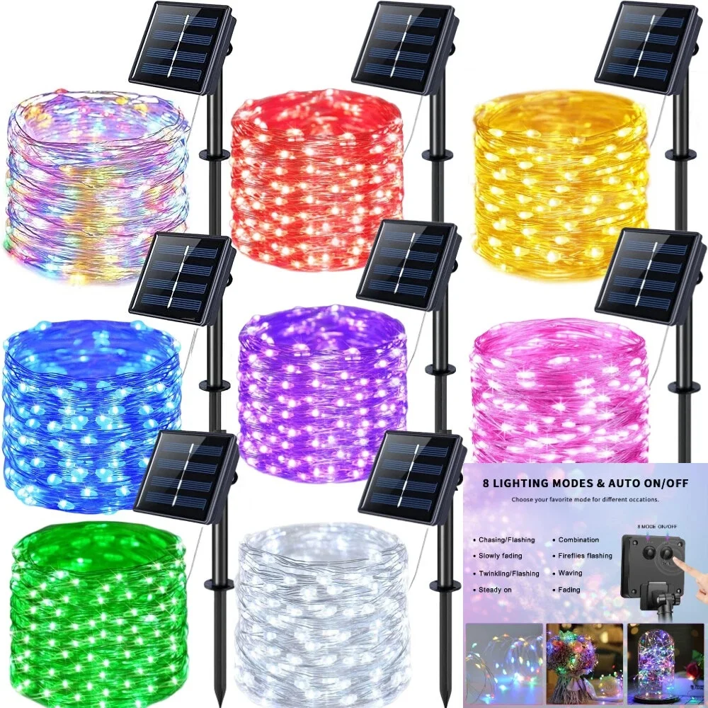 

Solar Lamps 10m/20m/30m LED String Lights Fairy LED Outdoor Holiday Christmas Party Garlands Solar Garden Waterproof Lights