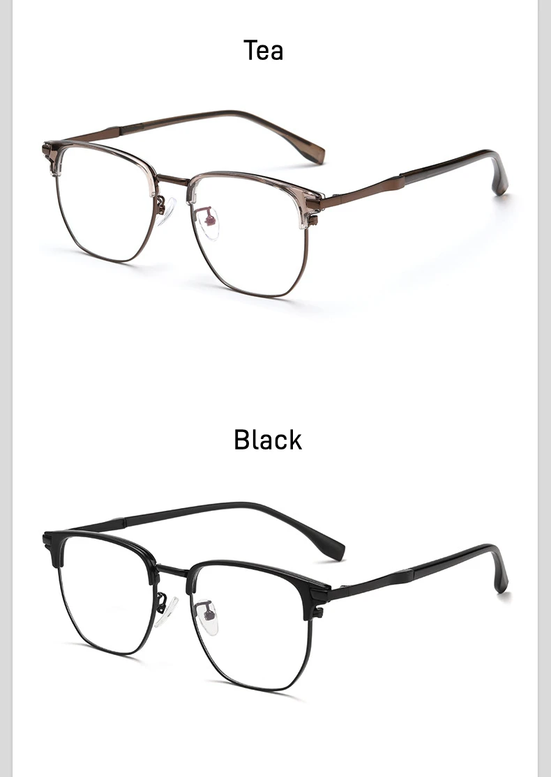80523 Hochwertige Retro-Lesebrille mit großem Rahmen für Herren, Computer-Anti-Blaulicht-Brille, professionell anpassbare Presbyopie-Brille – Detail 9