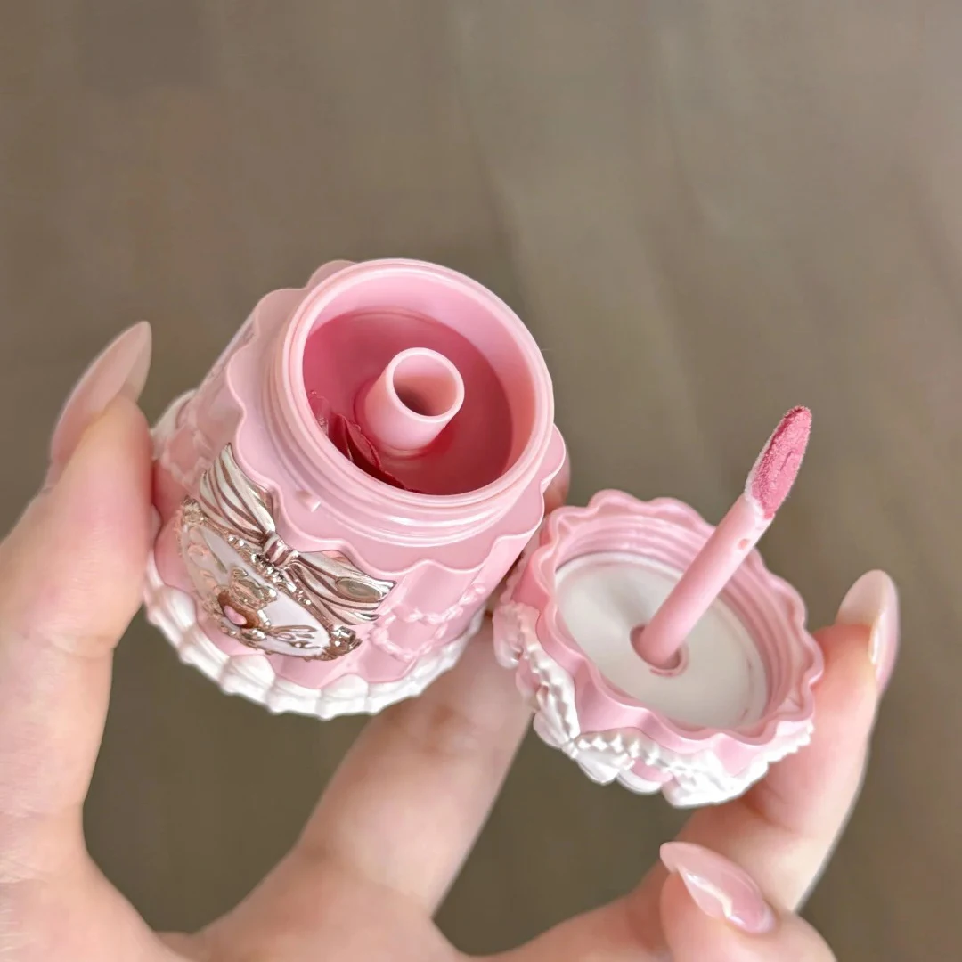 フラワーノーズ スウィーティーベア コーティング リップジェリー 新しいグロッシー ハイドレーティング ノンスティッキー モイスチャライジング ロングラスティング リップティント リップグロス メイクアップ