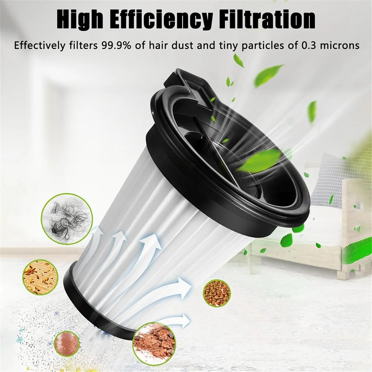 

ABKB Hepa Filter Replacement for Cordless Vacuum Cleaner Accessories Parts