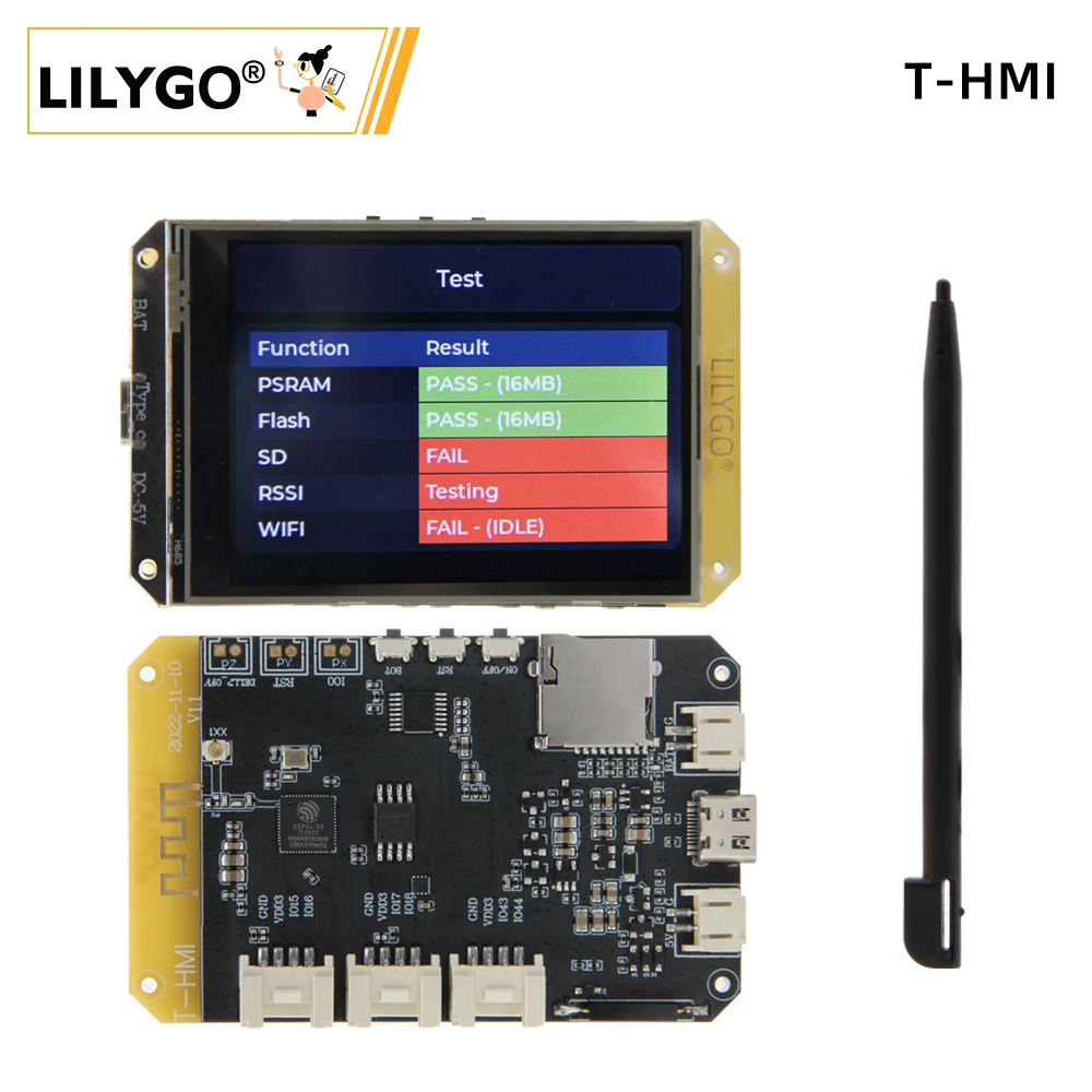 LILYGO® T-HMI ESP32-S3 Touch Display 2.8 inch ST7789 LCD Screen WIFI Bluetooth 5.0 Module Support TF Type C On-Board 16MB Flash