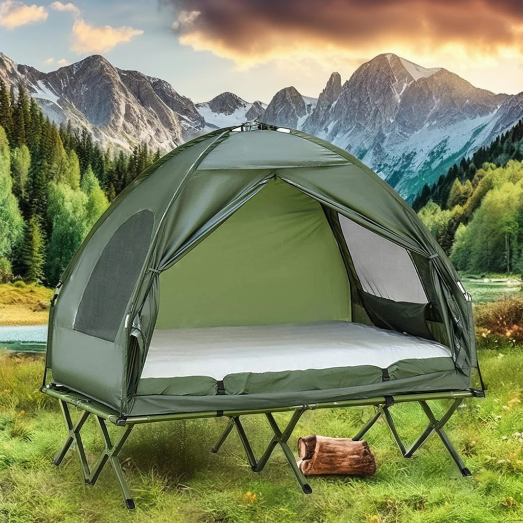 Multifunctional Tent Cot, Folding Camping Cot Tent, Portable Elevated Tent Off The Ground Tent For Outdoor Camping