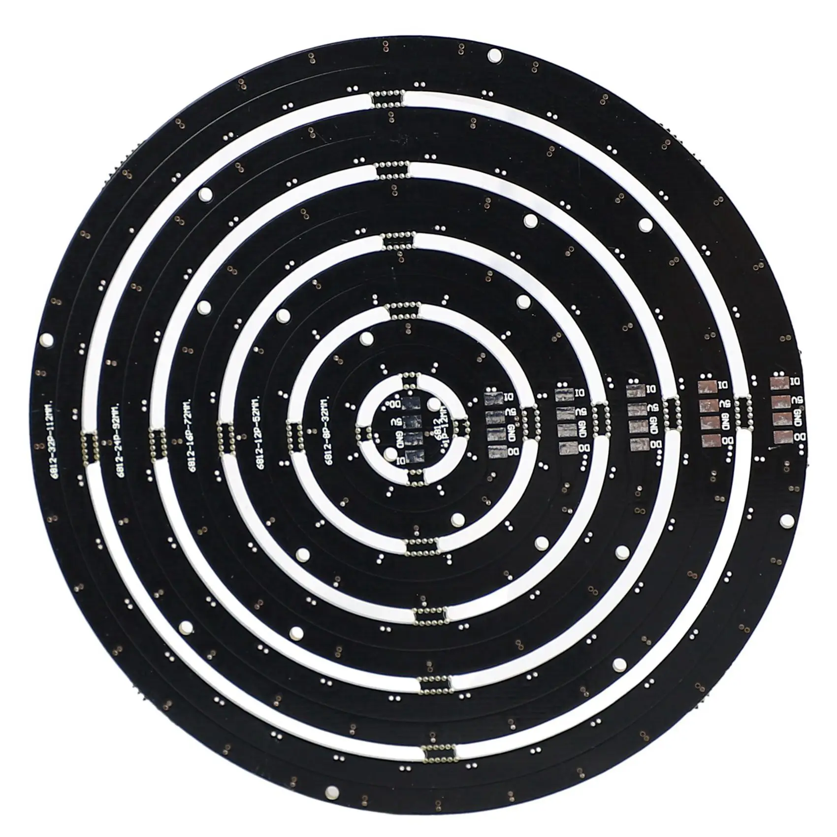 AA05 2X WS2812 SK6812 Radius 110Mm LED Ring 5050 DC5V DIY LED Ring Built-In RGB Addressable LED Ring 93 Bits Leds