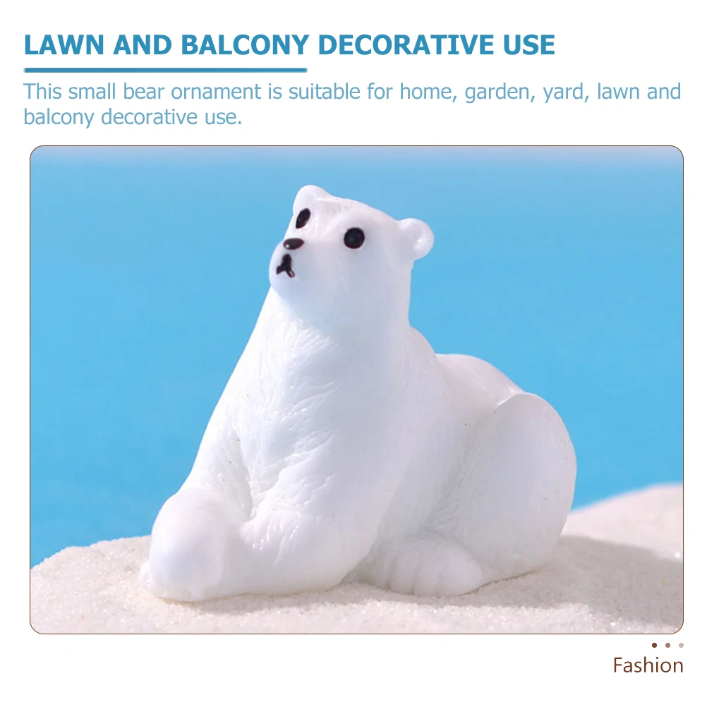 

12pcs Resin Miniature Mini Decor Garden Home Statues Tiny Adornments Desktop Crafts Resin Bear Decorations Small Garden
