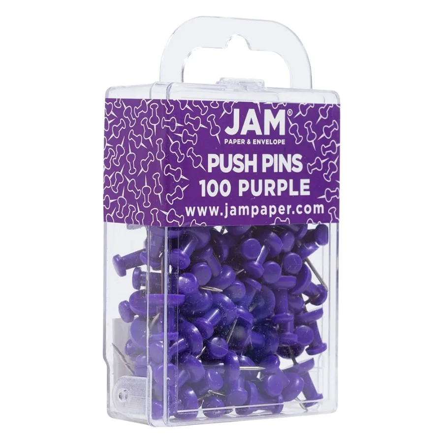 Light Purple Push Pins for Office and Home Use 100 Pack Ideal for Bulletin Boards and Project Planning Durable and Easy to Use