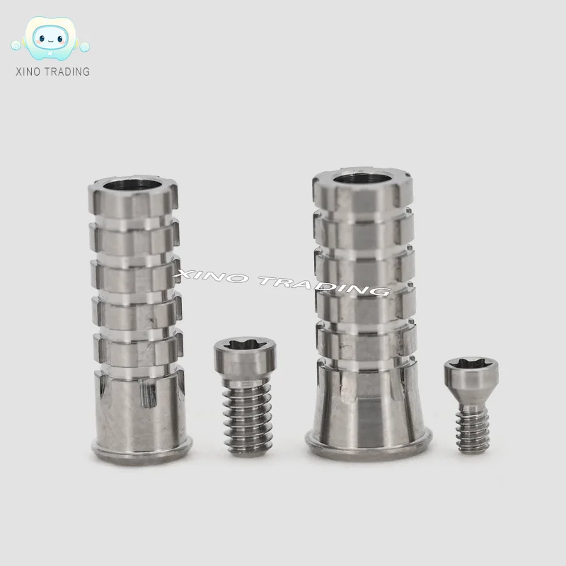 6PCS 변환 가능한 티타늄 치과 부품 멀티 유닛 임시 어버트먼트 스트라우만 시스템 호환 금속 및 금속 제품