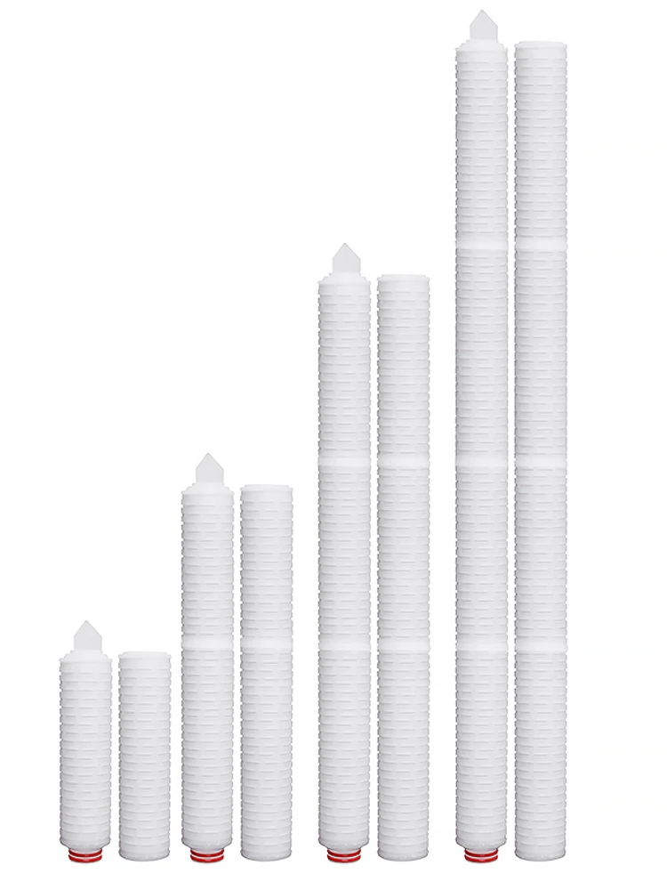 Microporous PP folded filter element industrial wine pharmaceutical 0.22 0.45 micron commercial