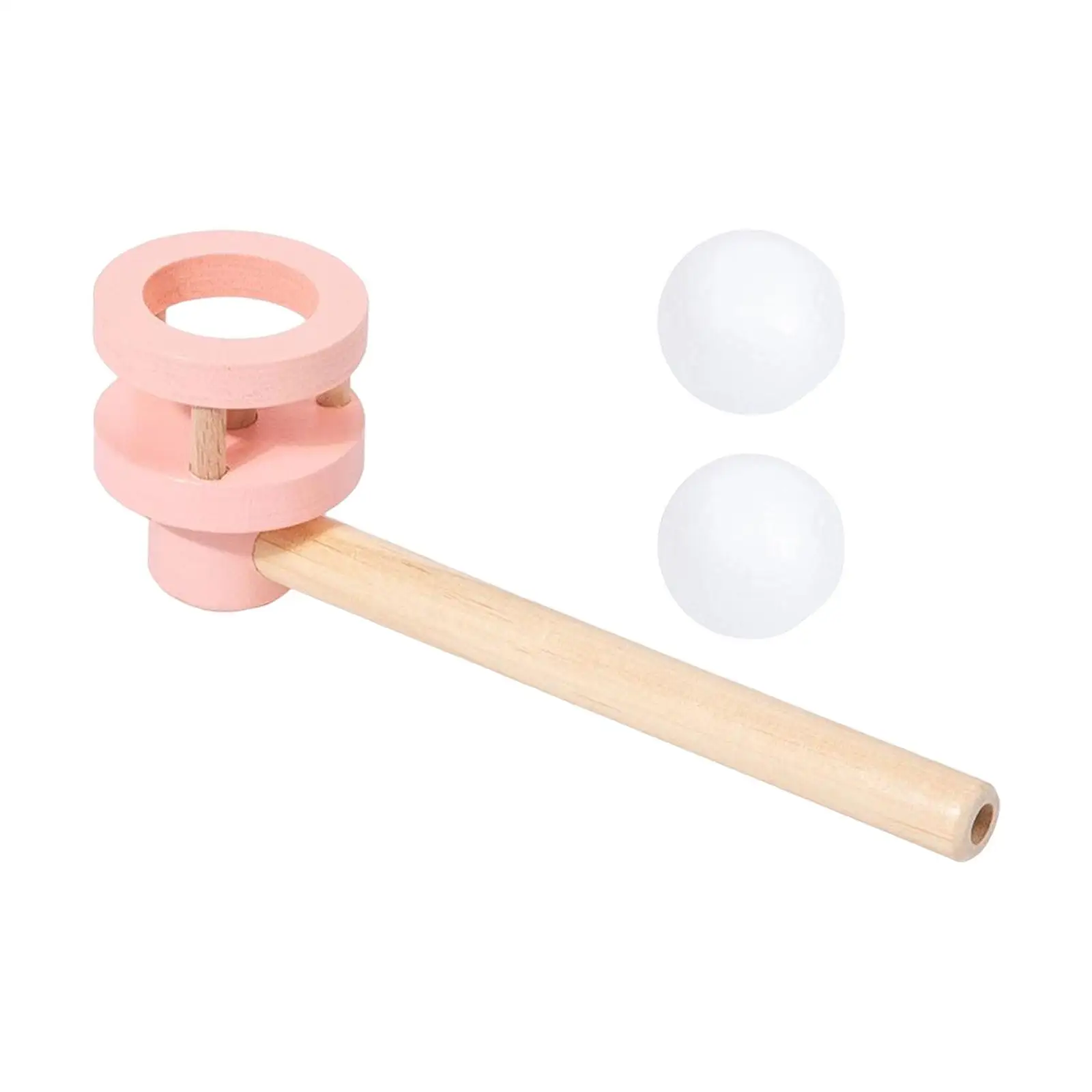 Wooden Blowing Ball Toy, Floating Ball Game Toy, Blowing Pipe Whistles Balls Toys, Educational for Game, Party Supplies