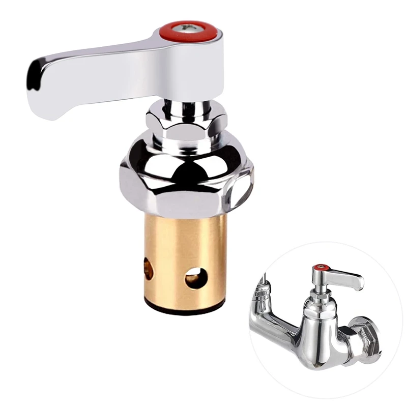 

Brass Faucets Parts Accessories Hot Side Handle Stem Assembly 002714-40 - Commercial Grade Kitchen Use With Performance
