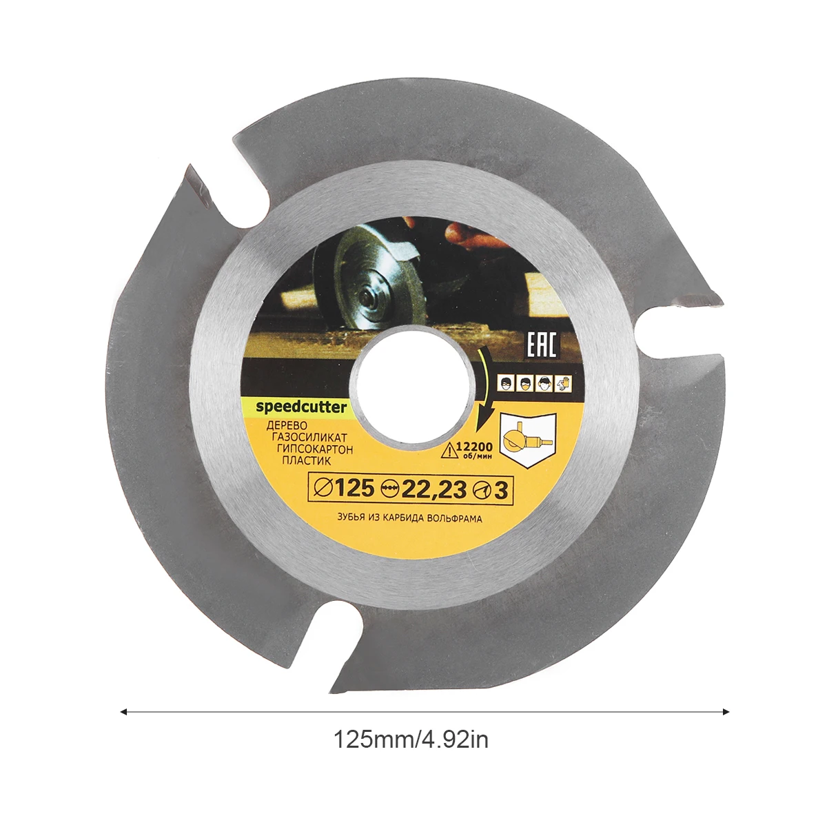Lama per sega circolare in metallo duro da 125MM smerigliatrice angolare disco per sega taglierina per legno taglio rapido lama per sega in lega dura per il taglio della smerigliatrice per legno