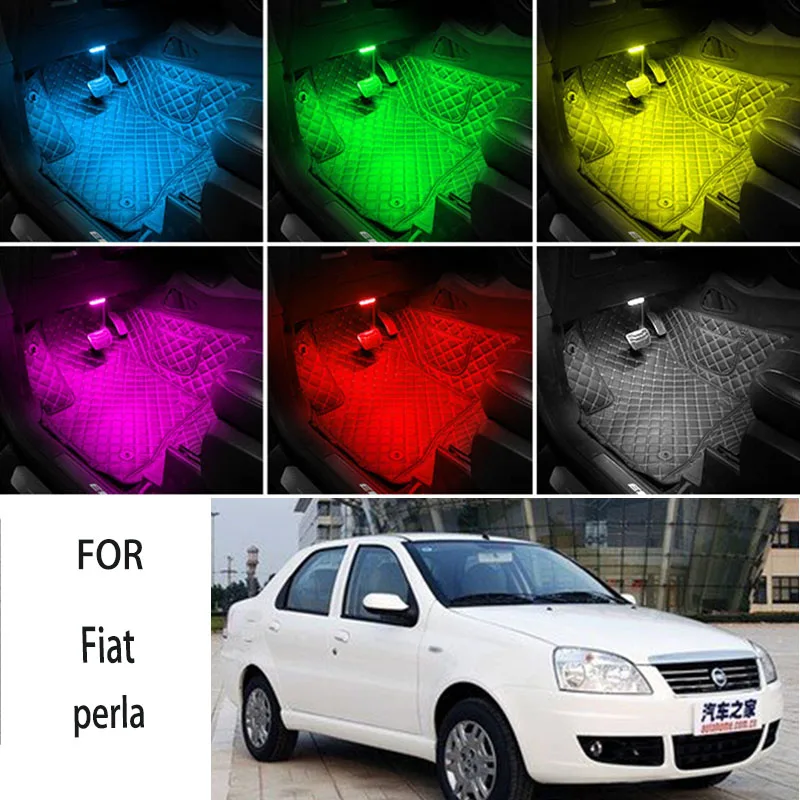 

FOR Fiat-perla LED Car Interior Ambient Foot Light Atmosphere Decorative Lamps Party decoration lights Neon strips