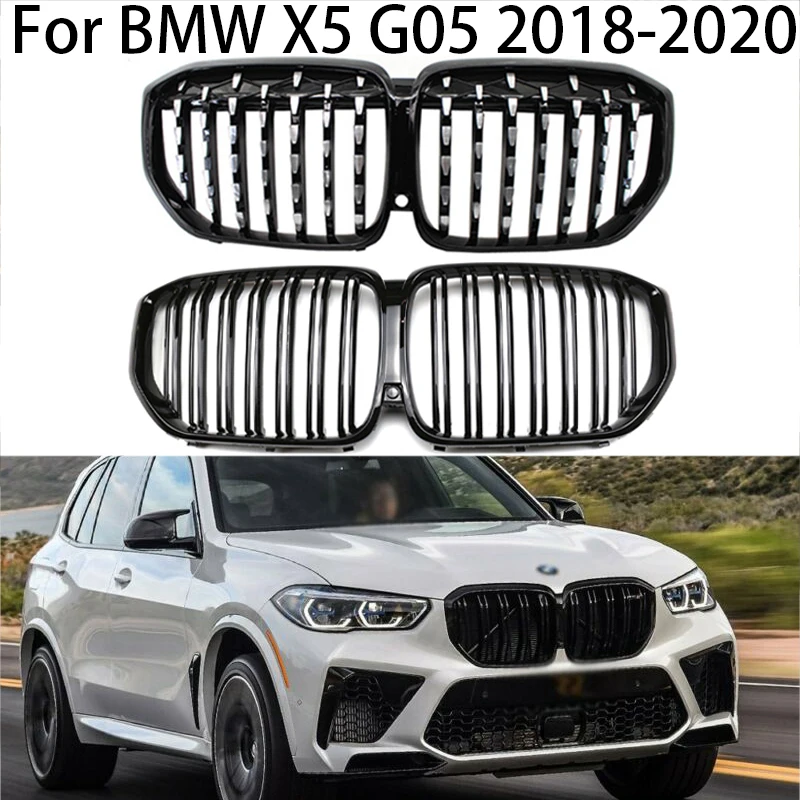 

9 видов для BMW X5 G05 X5M F95 2018 2019 2020, передний бампер автомобиля, передний радиатор, гриль, передняя решетка, капот, Автонастройка, решетка от боли