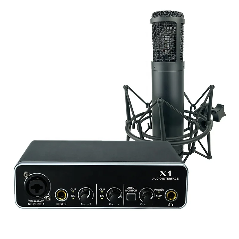 MX12 professional usb sound cards audio interface condenser studio equipment mic microphone for studio recording Singing room