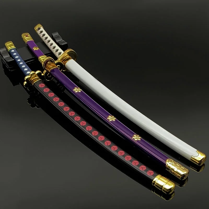 26 centimetri Roronoa Zoro Katana Spada di Metallo Giocattolo Anime Cosplay Collezione di Coltelli Giapponese Ninja Samurai Katana Arma Modello