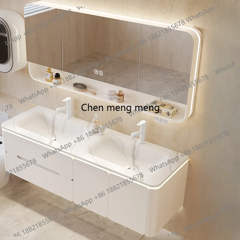 White Mirror Modern Bathroom Cabinet Nordic European Luxury Home Bathroom Cabinet Washroom Salle De Bain Armoire Furniture