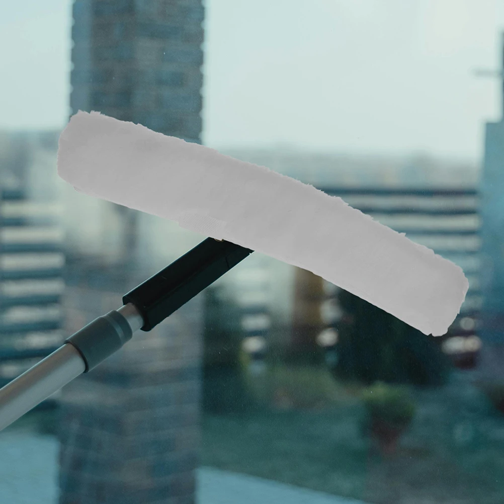 

2pcs Replacement Scrubber Heads For Window Squeegee Microfiber Cleaning Tool Reusable Glass Washer Refill Efficient Water