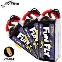 3Pcs TATTU FUNFLY 1550mAh 100C 14.8V LiPo Battery For RC Helicopter Quadcopter FPV Racing Drone Parts 4s Rechargeable BATTERY