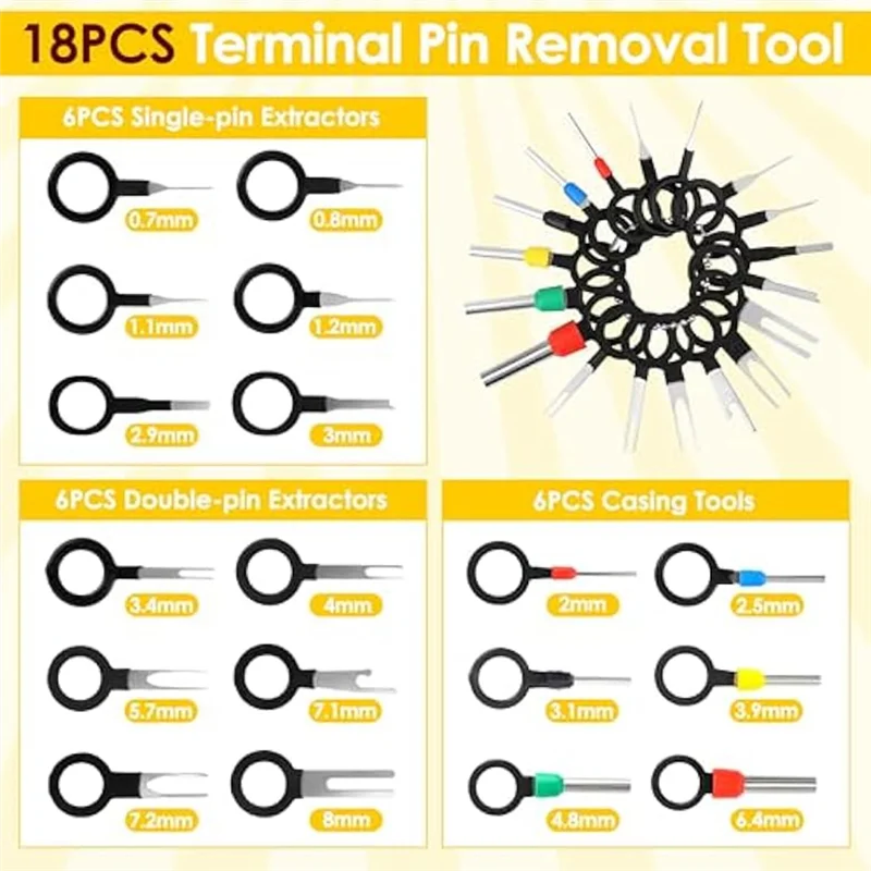 

ABGG-Automotive Electrical Connectors Car Terminal Pin Set 984PCS Connector Crimp Kit Wire Terminal Connections