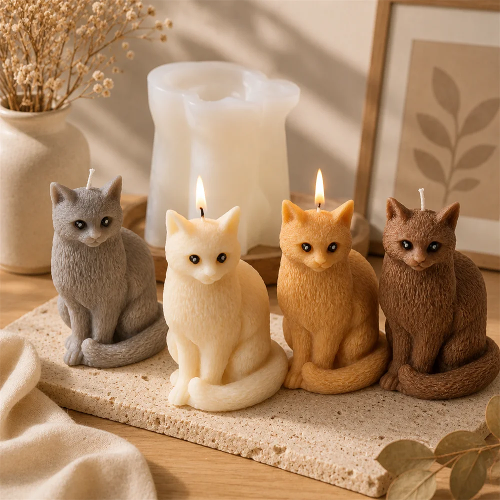 Soap Making Additives - Molde de silicona 3D de gato