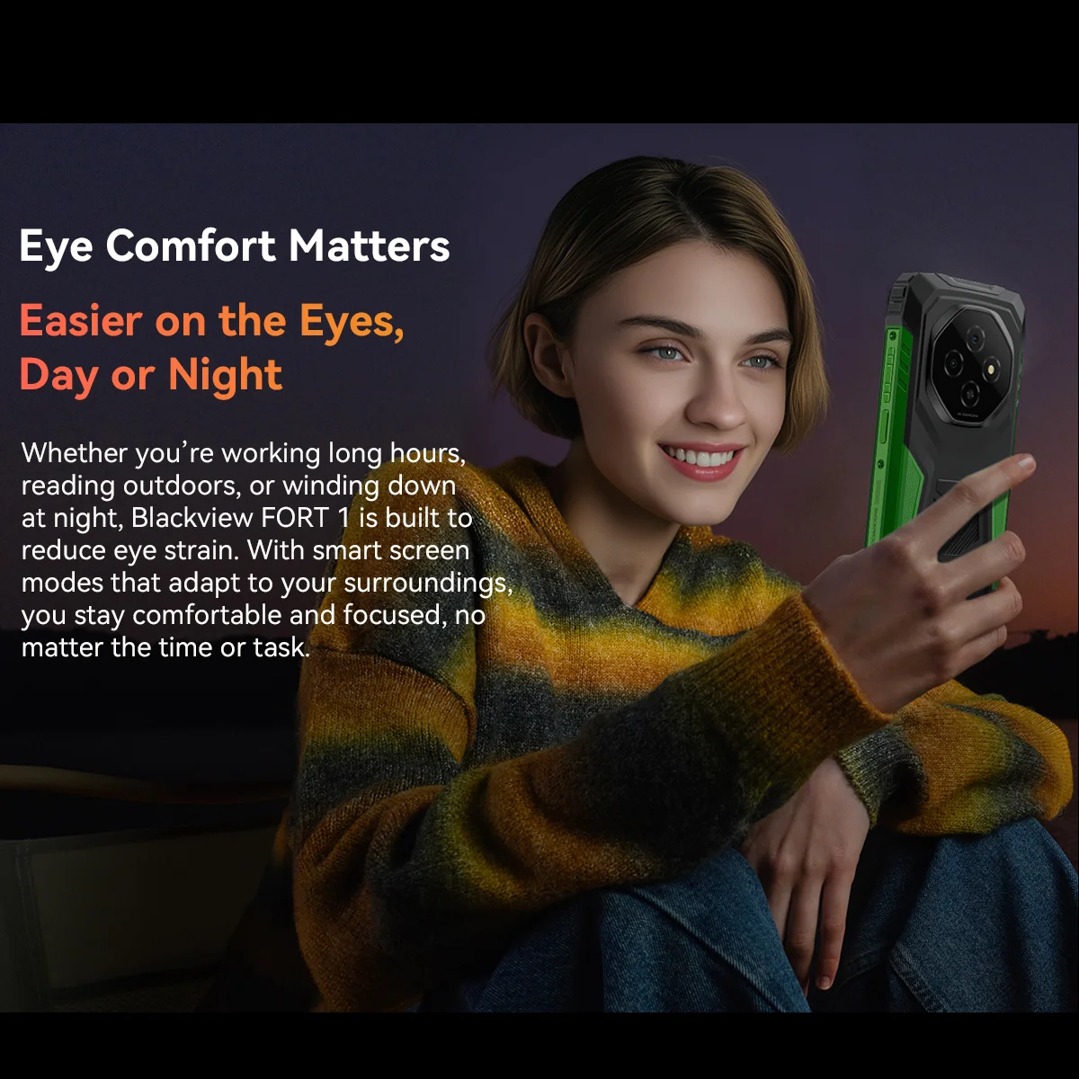 Blackview FORT 1 Rugged Phones, 6.65-inch Android 15 AI Smart Phone 6GB RAM 256GB+2TB ROM, Unisoc Tiger T615 10000mAh Cellphones