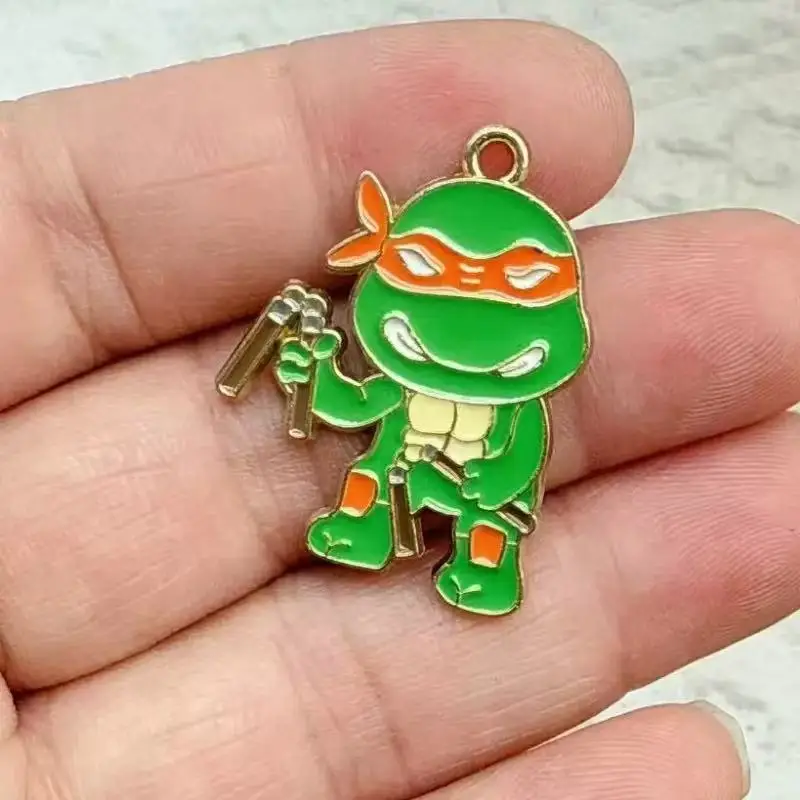 10Pcs Cute Cartoon Enamel Charms for DIY Earrings