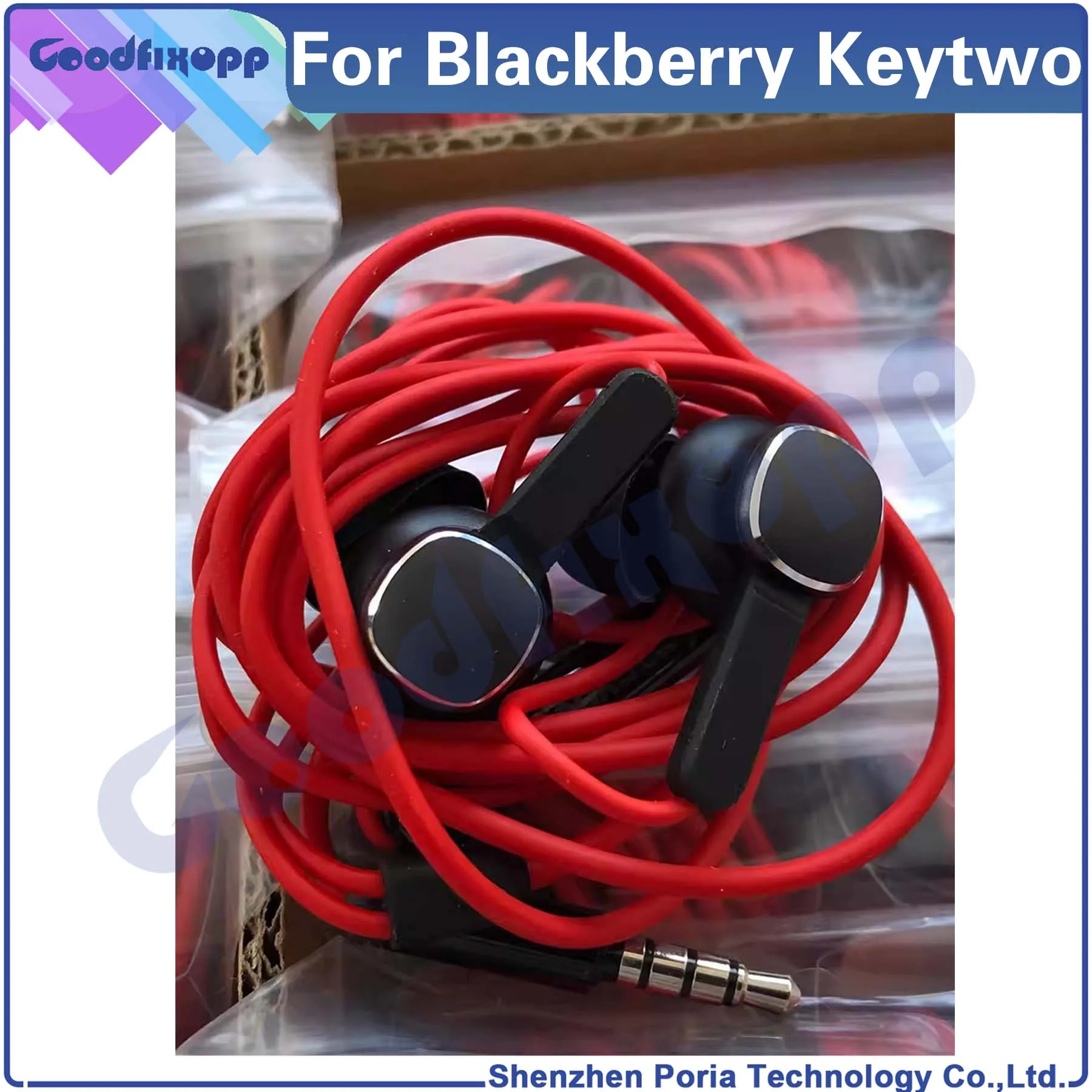 For BlackBerry Classic Q60 / Kyetwo Red Limited edition 3.5MM in-ear headphones