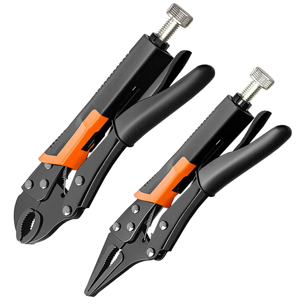 AI-ROAD CR-V Locking Pliers Set, Locking Pliers Adjustable Plier Set for Welder Long Nose Plier Welding Tools