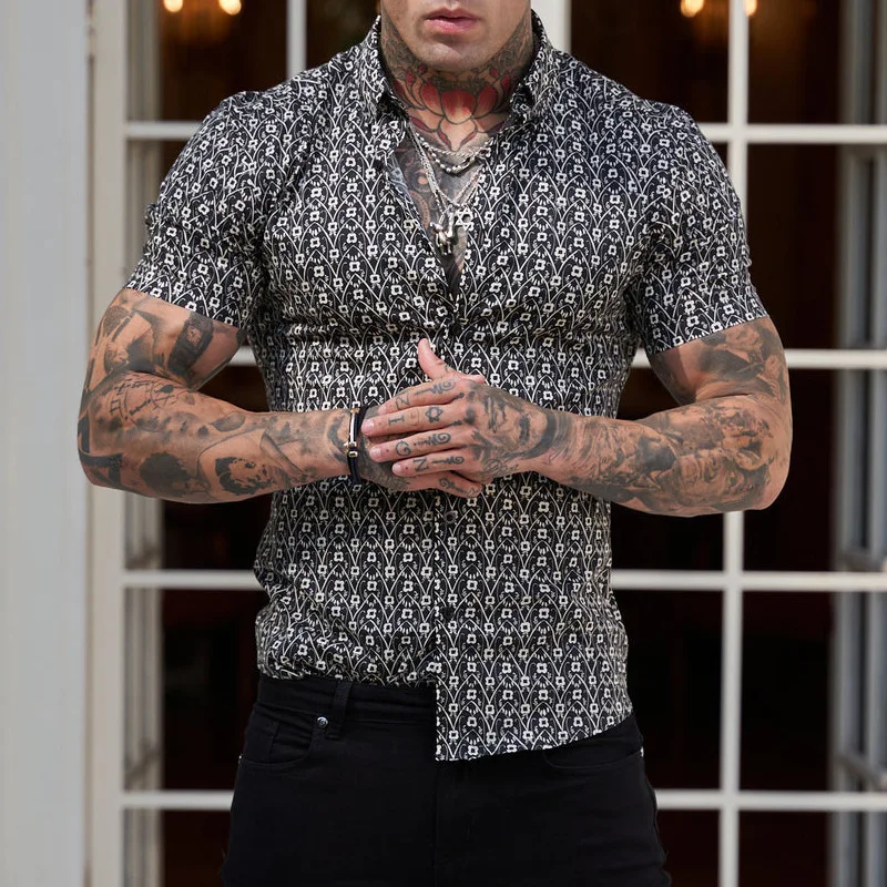 

Мужской облегающий летний повседневный топ из смесовой хлопка с принтом irt ort Sve, весенний модный топ, новое поступление