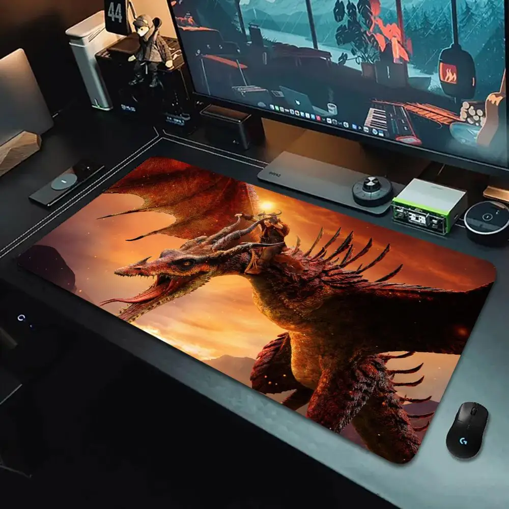 

Oversized dinosaur mousepad is made of anti-slip durable and washable is a high-quality desktop decoration for PC games