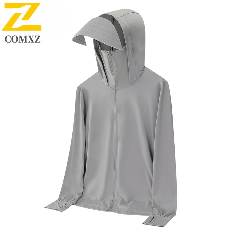 Spring Summer Ice Silk Sunscreen Clothes Women UPF50+Men Outdoor Travel Breathable Professional Sunscreen Clothes Skin Clothes