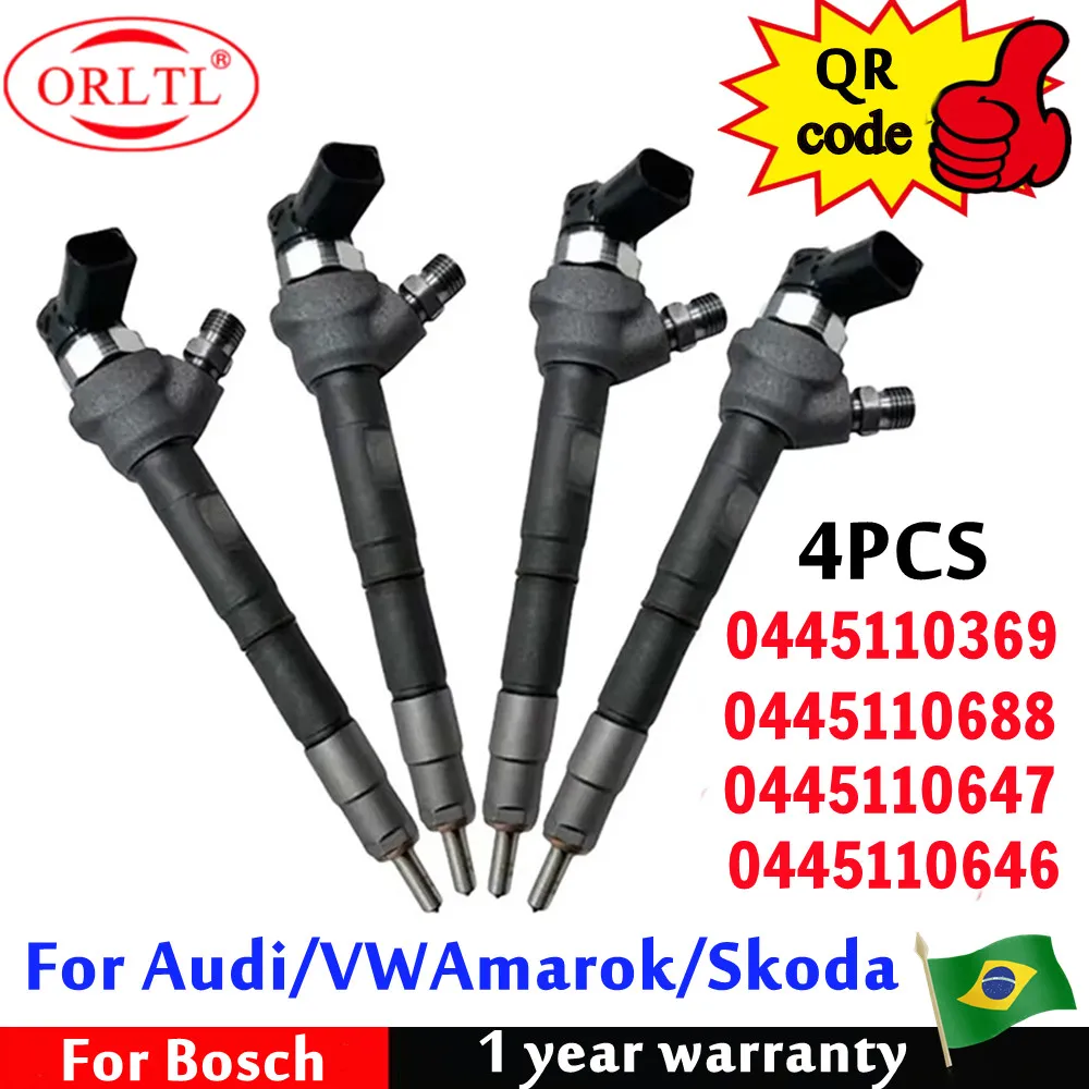 

4 шт. 0445110647 0445110369 дизельный топливный инжектор Common Rail 0445110646 топливо 0445110688 для BOSCH VM AMAROK 2,0/CADDY/GOLF