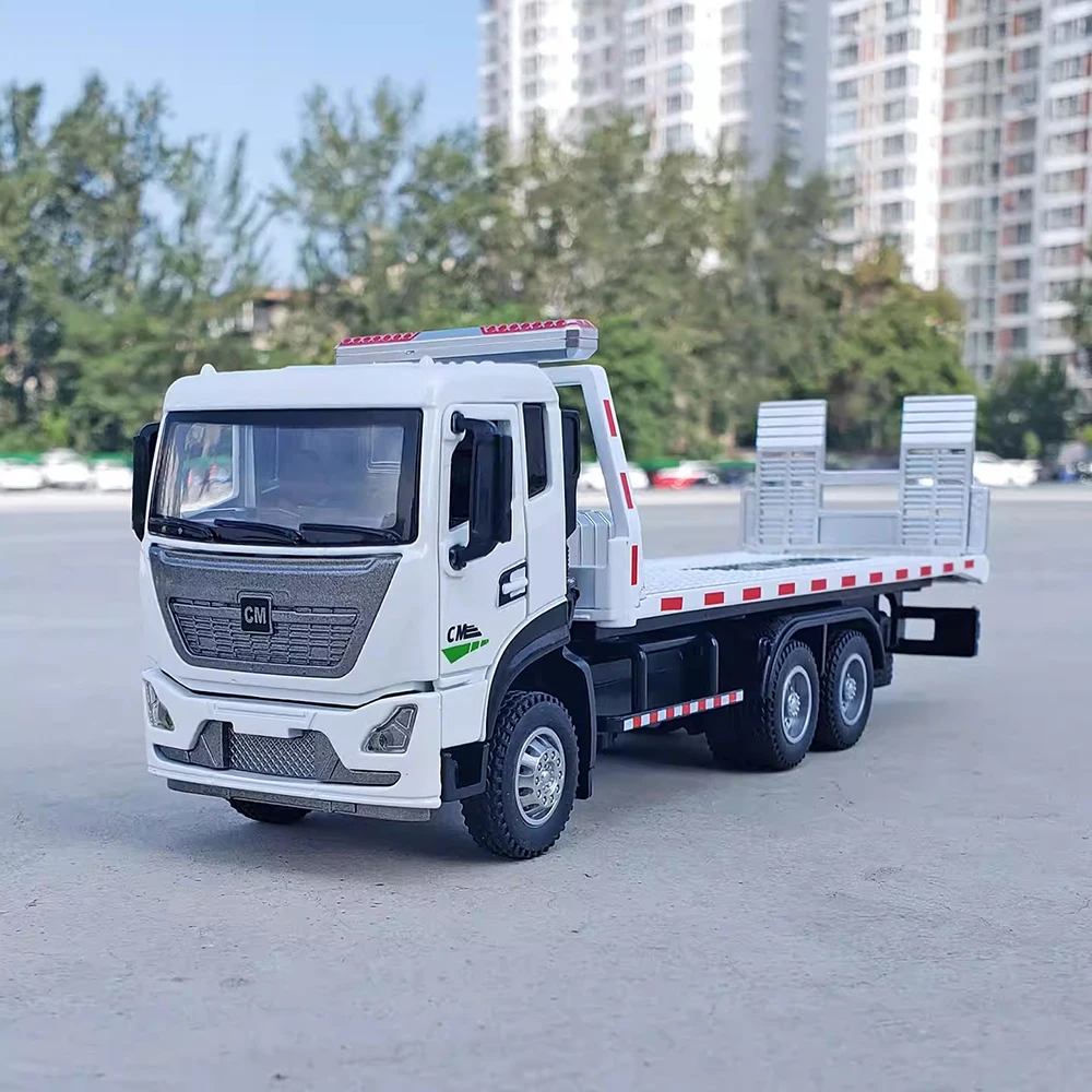 1:32 Pojazd Pomocy Drogowej Miniaturowe Modele Samochodów Zabawki Odlewane ze Stopu Metalu z Napędem Pull-Back Światło Dźwięk Płaski Samochód dla Chłopców Idealne Prezenty