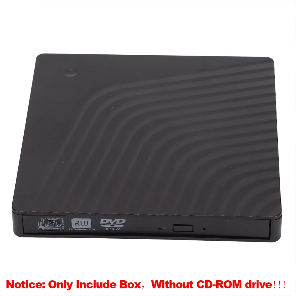 9,5/12,7 mm DVD-Laufwerk-Gehäuse, USB 3.0 Typ C, externes DVD-Laufwerk, optisches Laufwerk, externes Gehäuse für Laptop, Notebook, Brenner
