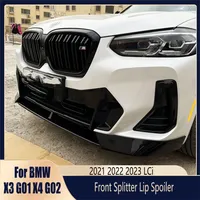 4pcs Car Front Bumper Splitter Lip Spoiler Diffuser For Bmw G01 G02 X3 X4 iX3 20d 30i 30d 30e M40i M40d Bodykits 2021-2023 Lci