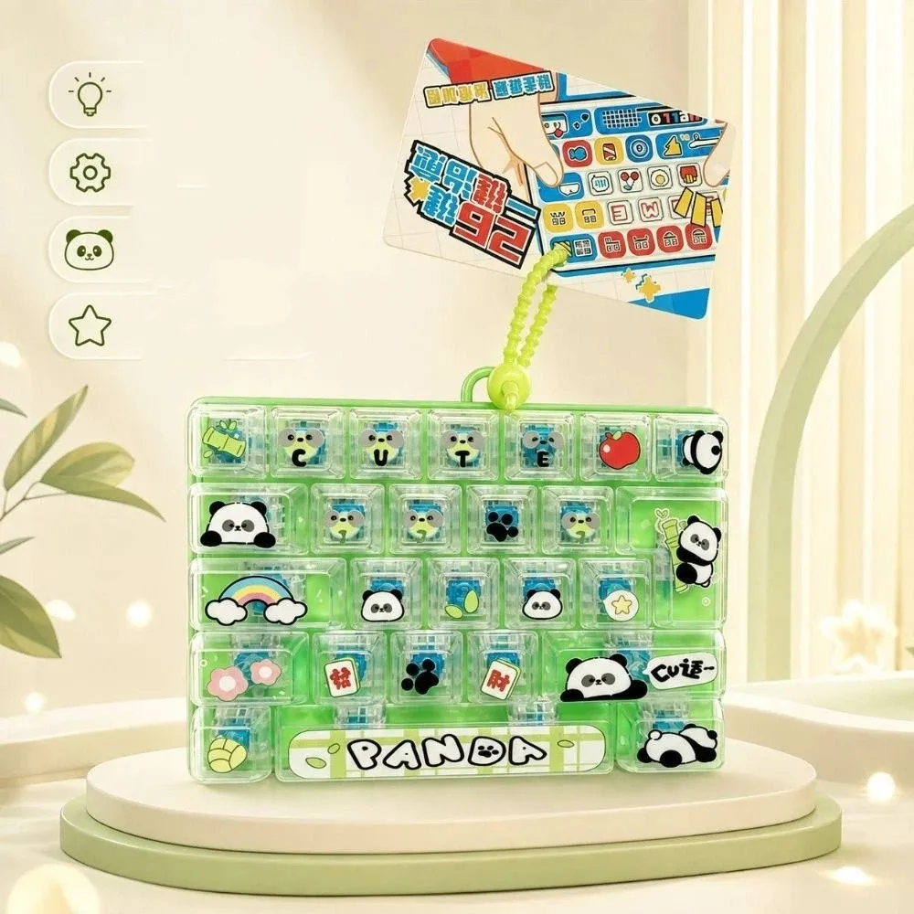 26-Key Decompression Button Transparent Dual-Tone Cute Design Mini Keyboard Pendant With lights Simulation Keyboard