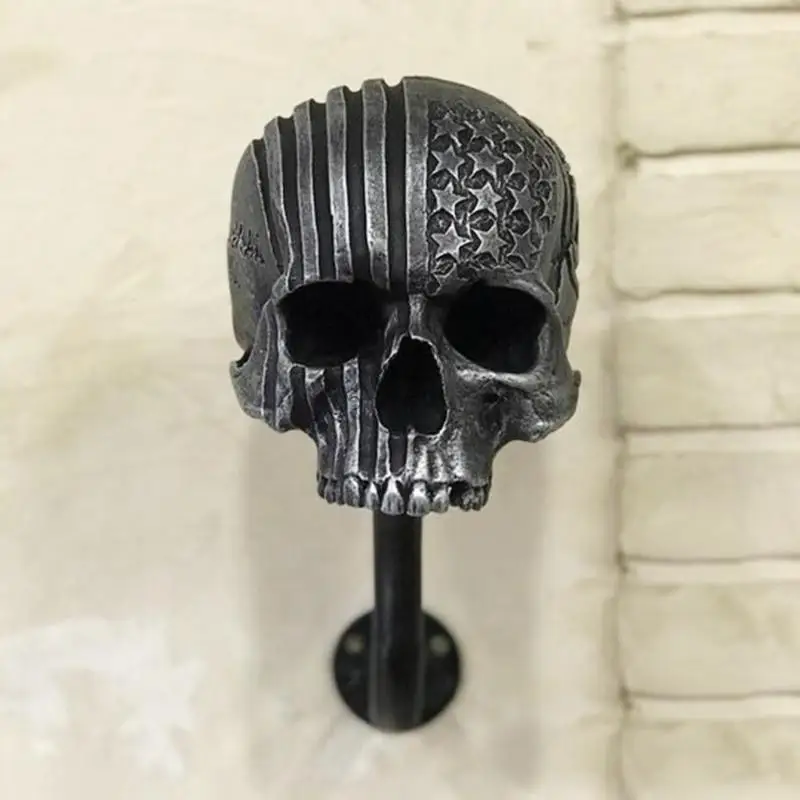 

090E Skull Motorcycle Helmet Rack for Jacket Coat Hanger Hooks Wall Mount Helmet Rack