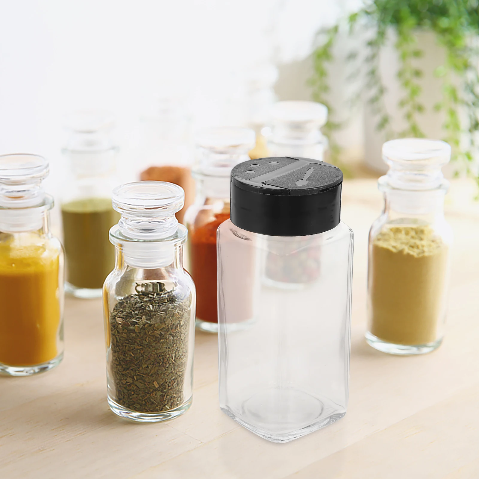 

2pcs Glass Salt Shakers 120Ml Transparent Spice Containers Household Seasoning Jars Leakproof Condiment Bottles For Kitchen