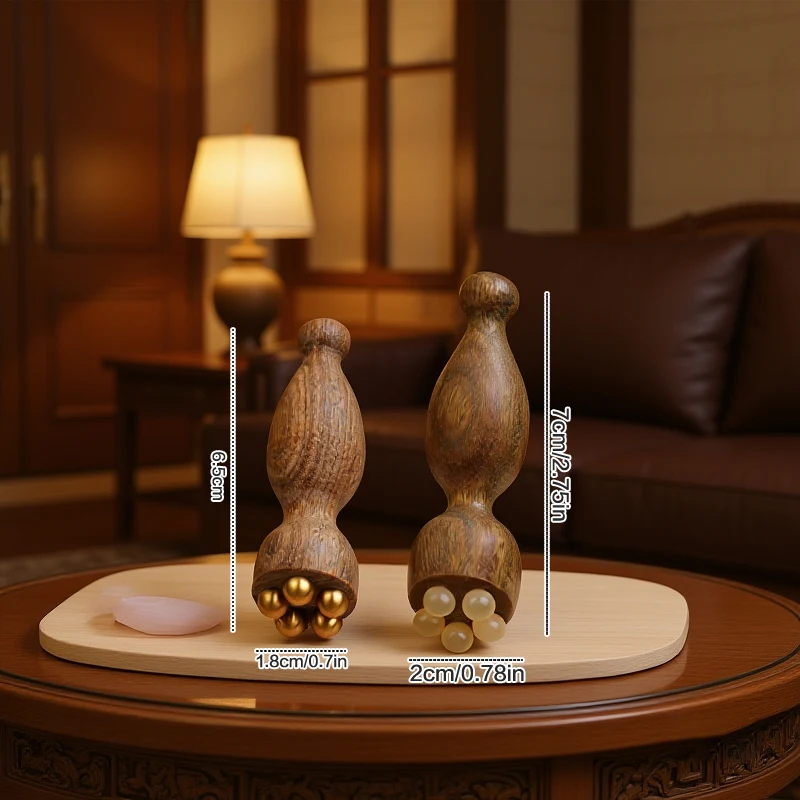 خشب الصندل الأخضر أدوات تدليك الوجه غوا شا العناية بالبشرة الوجه عصي تدليك لوتس البذور شكل مدلك أداة العلاج الطبيعي للوجه