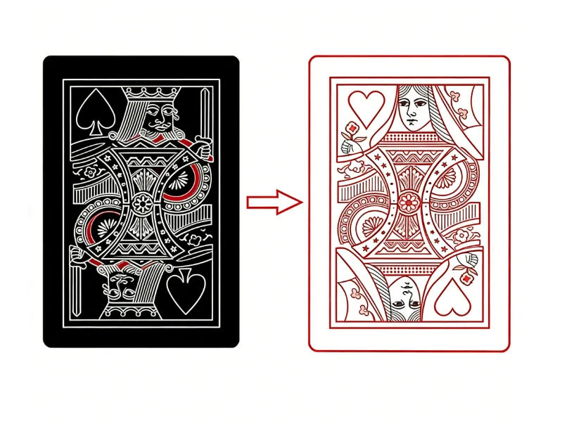 

3pcs Three Card Monte Find The Queen Jumbo Cards 8"x11" Magic Trick, Stage & Close-Up Illusions, Classic Magician Props, Funny
