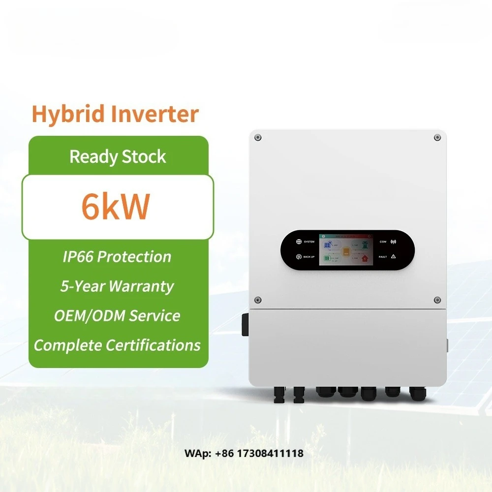 Philippines Vietnam GreenPower IP66 6KW Dual Output Hybrid Pure Sine Wave Solar Inverter With  Controller