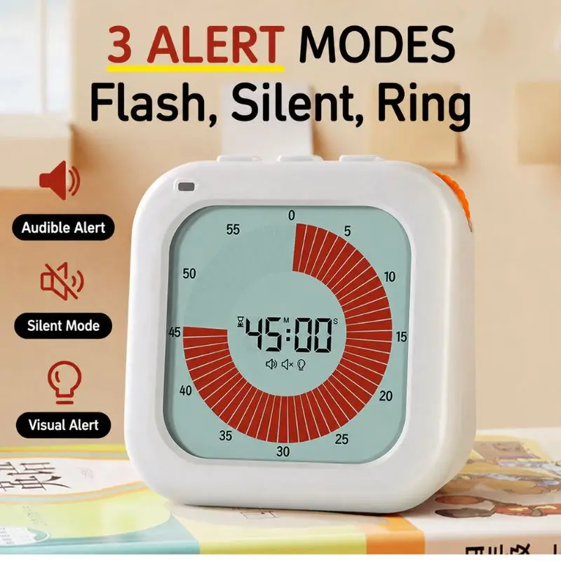 Silent Countdown Timer Visual Time Manager For Student Learning Fitness Digital Counter for Cooking