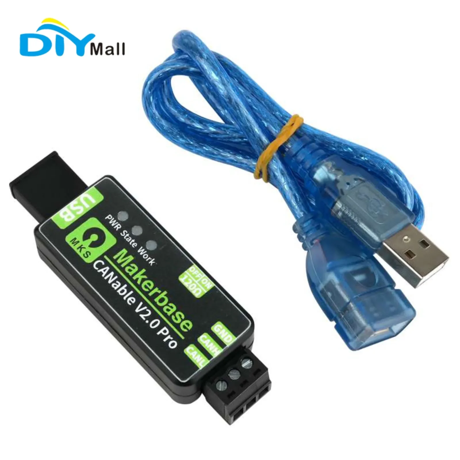 MKS CANable V2.0 Pro S CZN analyzer with protective shell USB to CAN adapter with 0.5M cable