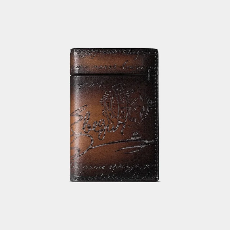 DIMY 2026 New Leather Short Folding Small Wallet with Inner and Outer Leather Double Fold Compact Portable Card Bag
